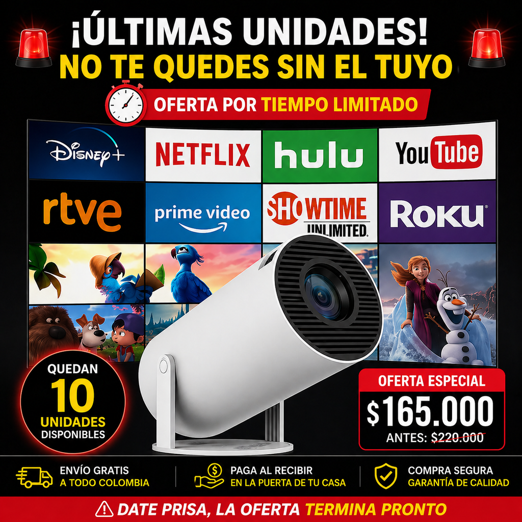 🎬 Proyector Smart HY300, Convierte tu casa en un cine por solo $165.000